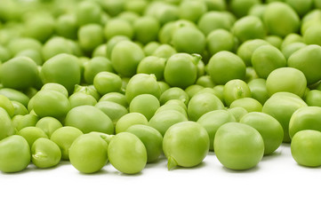 Fresh young green peas