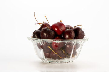 fresh cherry isolated on white background