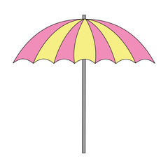beach umbrella isolated icon