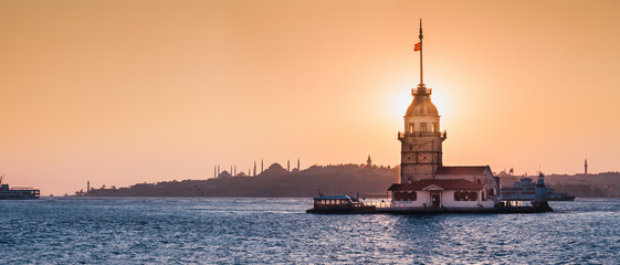 Maiden Tower or Kiz Kulesi Istanbul, Turkey