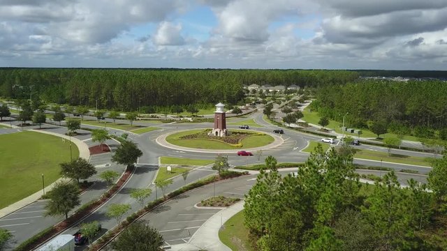 Aerial Shot of American Traffic Circle