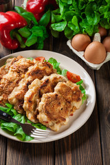 Chicken Medallion with red pepper portions