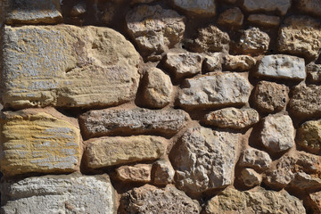 Fondo de muro de piedra.