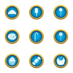 Luscious icons set. Flat set of 9 luscious vector icons for web isolated on white background