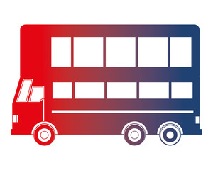 bus transport great britain landmark icon vector illustration design