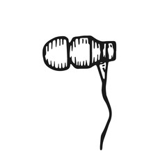 earphone icon. object is isolated on white background