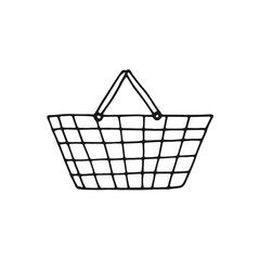 food basket icon. object is isolated on white background