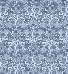 Seamless blue lace
