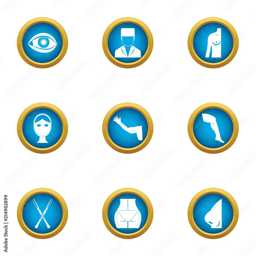 Poster knuckle icons set. flat set of 9 knuckle vector icons for web isolated on white background