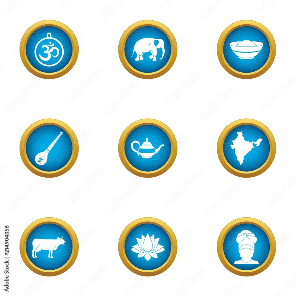 Aufkleber calm icons set. flat set of 9 calm vector icons for web isolated on white background