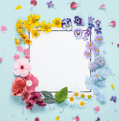 Creative layout with flowers