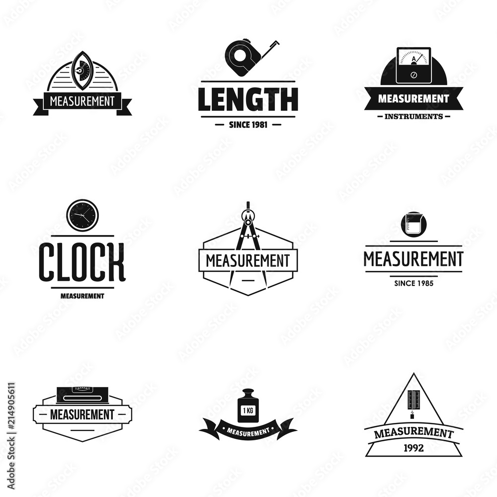 Poster stand logo set. simple set of 9 stand vector logo for web isolated on white background