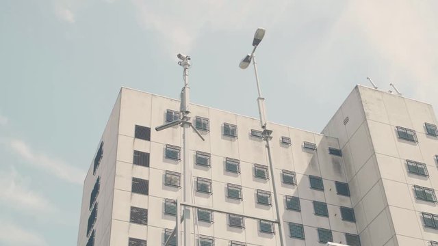 Prison building with a camera.