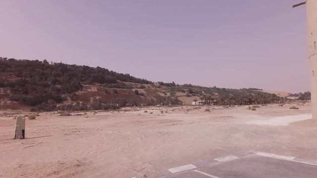Ancient fort in desert of Liwa United Arab Emirates stock footage video