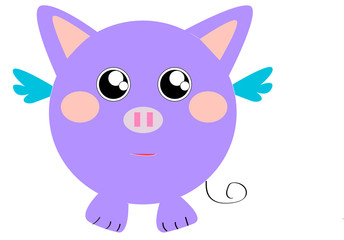 sweet pig purple