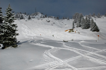 Fototapeta na wymiar Winter in Hoefen Austria