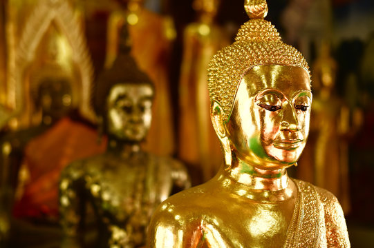 Golden buddha statue, Thailand.