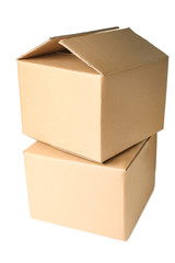 Two cardboard boxes.