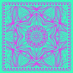 Floral pattern. vector illustration. hand drawn henna india tribal paisley background