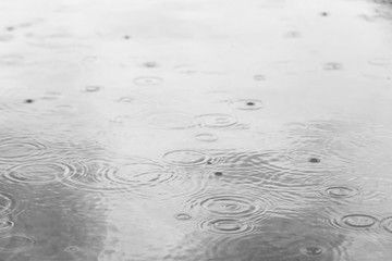 raindrops on the water