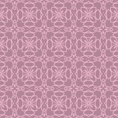 Vector pattern with stylish ornament. Floral seamless design