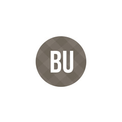Initial Letter BU Logo Template Design