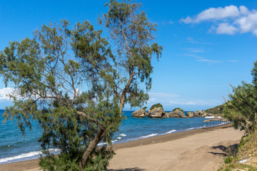 Obraz premium Amazing Seascape of Porto Kaminia beach, Zakynthos island, Greece