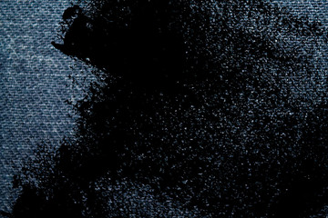 Grunge dirty Blue denim macro texture with seam for jeans background