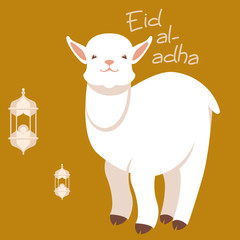 muslim holiday  kurban  bajram  eid al -adha vector illustration 