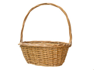 Fototapeta na wymiar basket in Wicker, isolated on white background