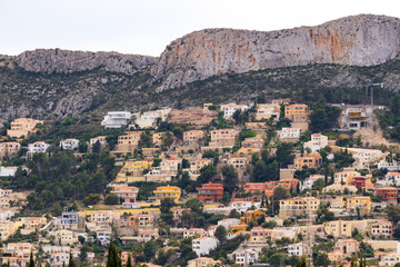Fototapeta premium Photo depicting a beautiful colorful amazing Spain mountain village landscape, summertime. Europe, Spain mountain village landscape.