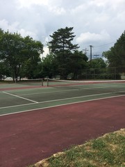empty tennis courts
