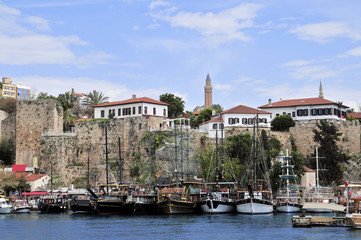 The ancient port of the old city of Antalya