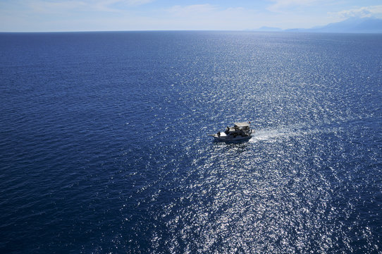 Motor boat on the sea