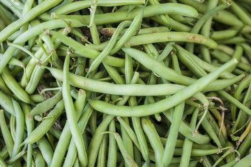 Green beans in market