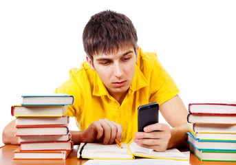 Student with a Phone