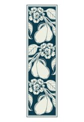 decorative ornamental vignette with pears