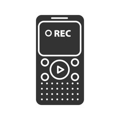 Dictaphone glyph icon