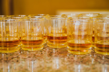 Set of Different Types of Beverages in Glasses,Drinks and Alcoho