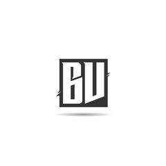 Initial Letter BV Logo Template Design