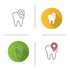 Dental clinic location icon