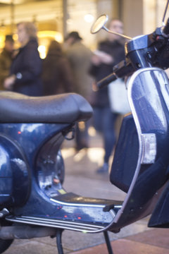 Scooter motorbike in street