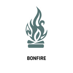 Bonfire creative icon. Simple element illustration. Bonfire concept symbol design from camping collection. Can be used for web, mobile and print. web design, apps, software, print.