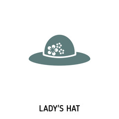 Lady Hat creative icon. Simple element illustration. Lady Hat concept symbol design from beach icon collection. Can be used for web, mobile and print. web design, apps, software, print.