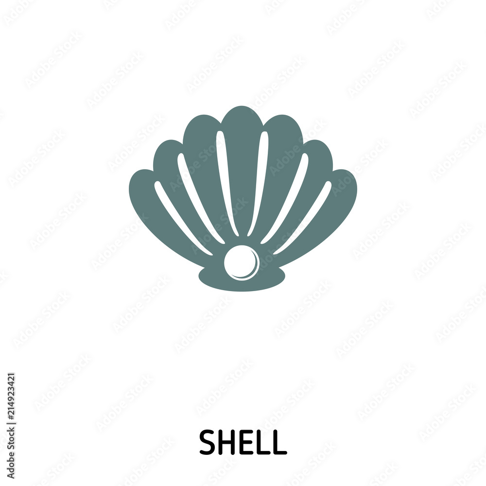 Poster shell creative icon. simple element illustration. shell concept symbol design from beach icon collec