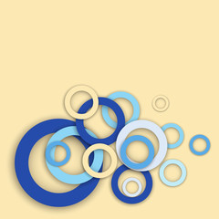 bright modern background, multicolored rings, circles