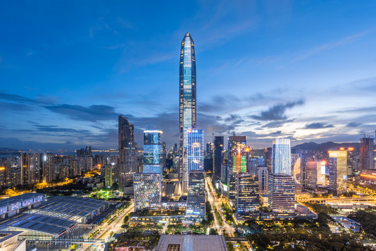 Downtown skyline of Shenzhen