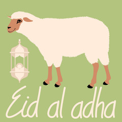 muslim holiday  kurban  bajram  eid al -adha vector illustration
