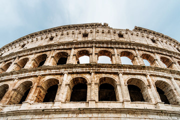 Roma, Italy - april 17, 2018: Colosseum in Rome. Italy capital landmarks. Colosseum or...