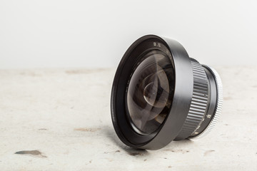 Camera lens close up
